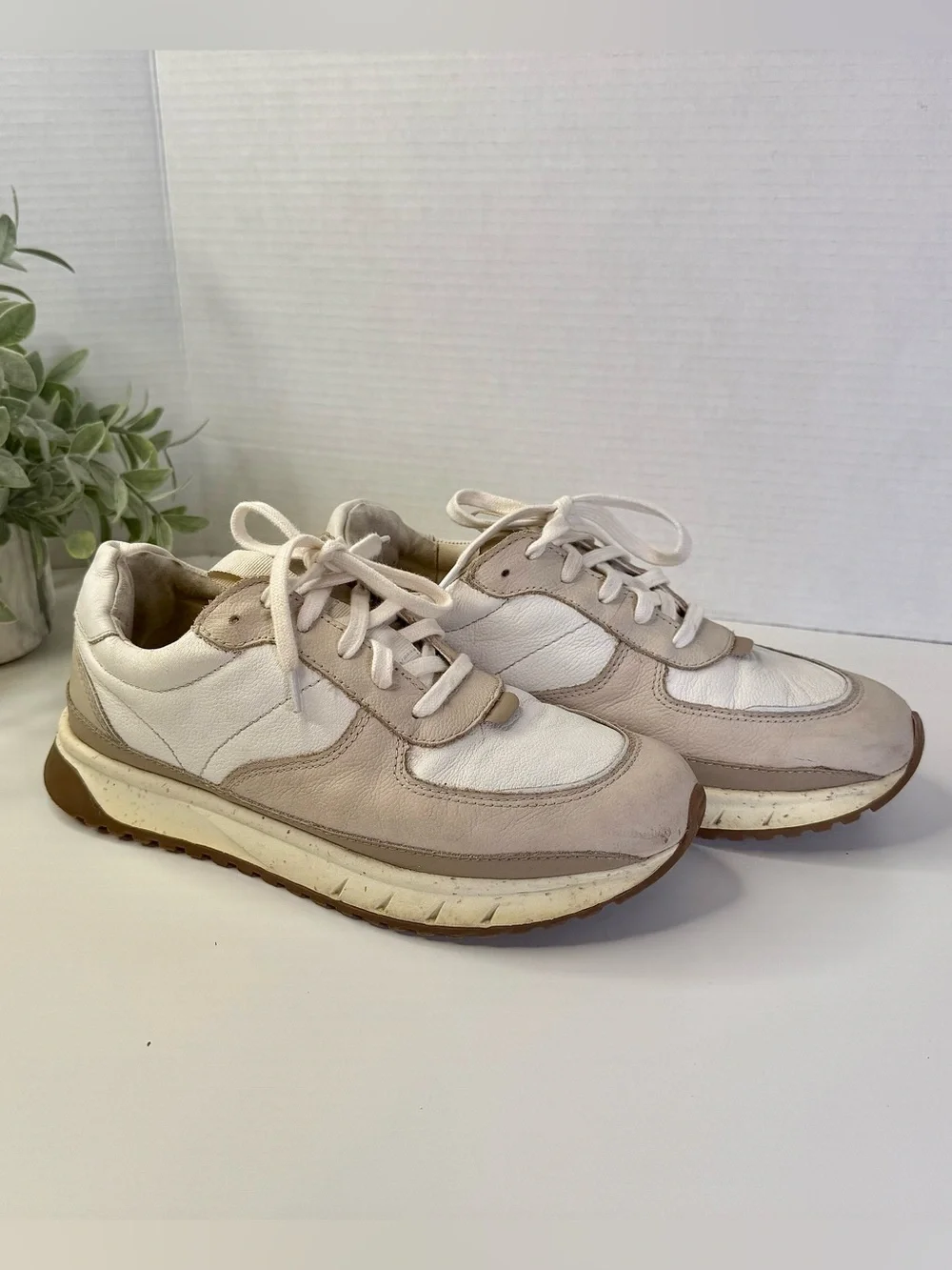 Madewell Kickoff Trainer Sneakers in Cream Multi Womens Shoe Size 8M Men’s 6.5M